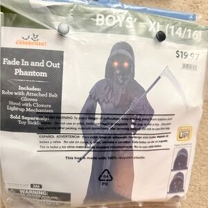 Fade In and Out Phantom Halloween Costume with Gloves